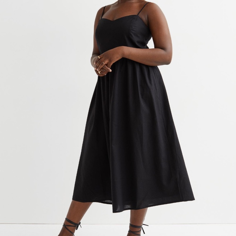 NWT H&M linen blend midi dress